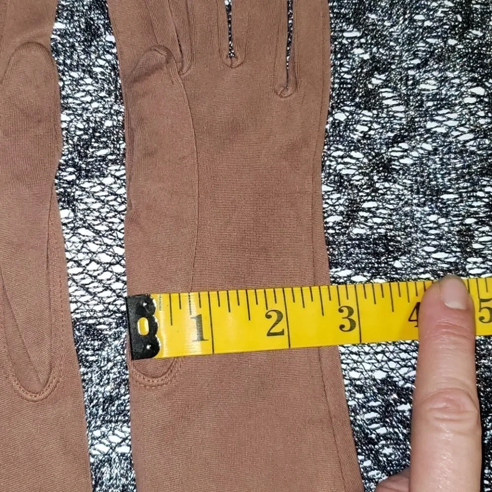 VNTG Brown Nylon Gloves